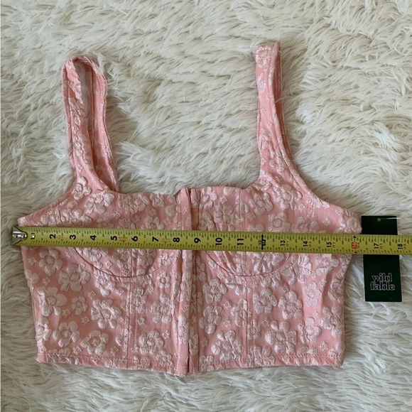 Nwt Wild Fable Brocade Corset, vintage inspired, pink, M - Picture 16 of 16